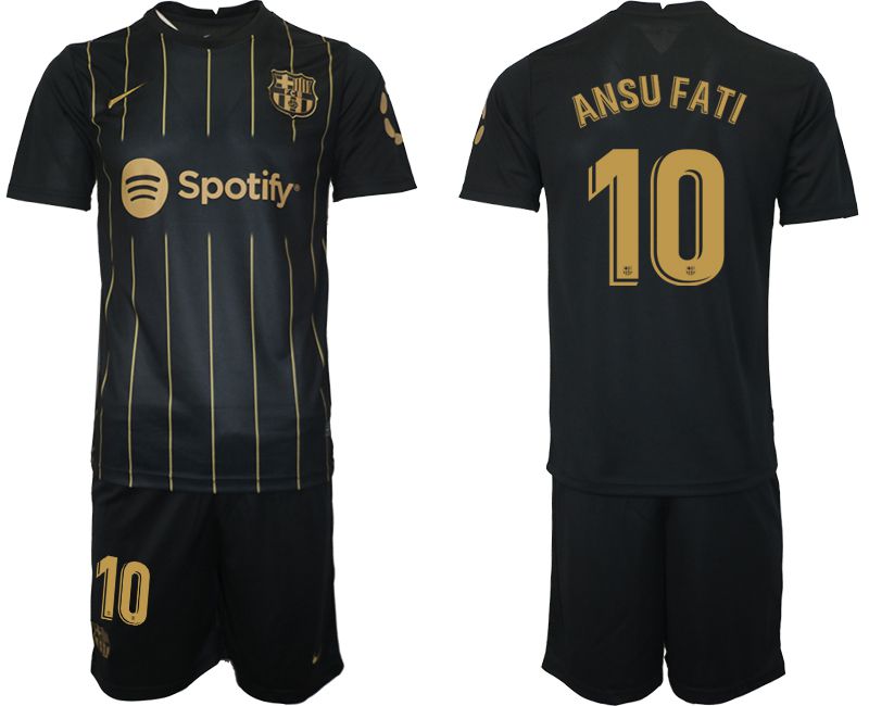Men 2022-2023 Club Barcelona Black away #10 Soccer Jersey1->barcelona jersey->Soccer Club Jersey
